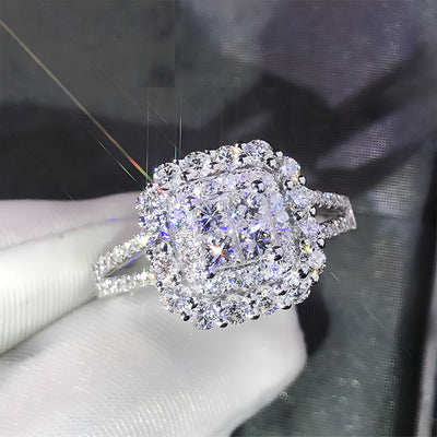 cubic zirconia dazzling  ring iced out micro pave | Gem Jewery