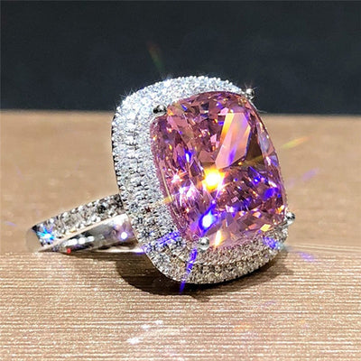 cz stone big glittering ring for women | Gem Jewery